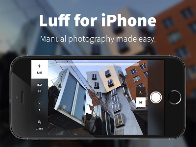 Luff for iPhone blur camera ios iphone app manual photography photos slider