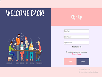 Sign Up Design 001 dailyui design illustration typogaphy webdesign