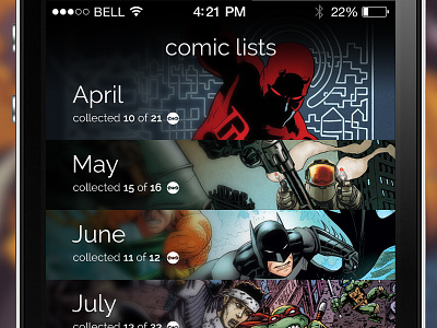 Comic lists app