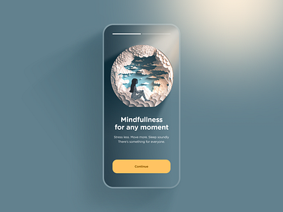 Meditation app onboarding