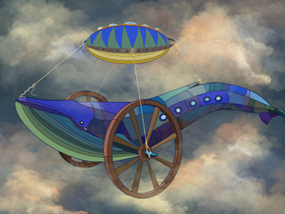 The blue whale design freestyle icon illustration logo