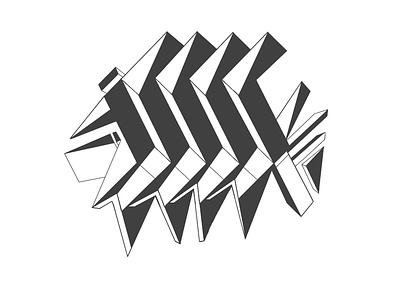 Monochrome fish design icon illustration logo