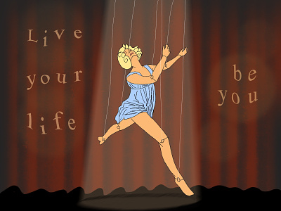 Be free be you illustration