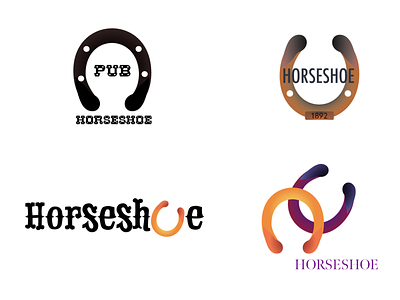 Horseshoe branding design freestyle horseshoe icon illustration logo pub