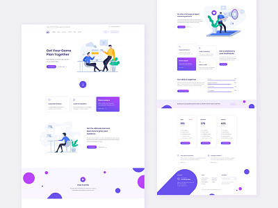 Creative Agency Landing Page agency creative cta figma illustration interaction landing page modern responsive template ui ux website design wireframe