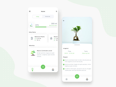 Plant Care Mobile App Design app guidelines plant care app ui design template