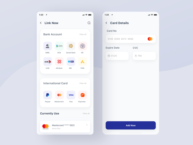 Digital Wallet - Add Card UI add card app design design design ui kit digital wallet fintech app fintech ui ux design ui ui design template ui kit ui ux