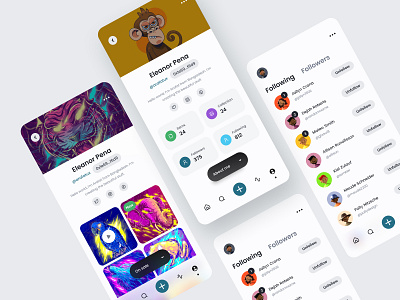 Crypto Marketplace UI - Profile Kit Design design ui kit