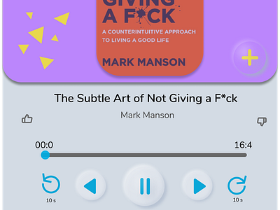 Audiobook app concept based on neumorphism