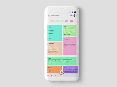 Note App 2021 design 2021 trend app clean clean ui colorful design figma minimal mock up mockup mockup psd product design psd ui ux