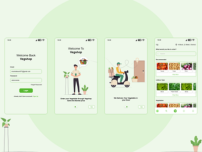 Vegetable Delivery App Concept @design @iiustration @ui design typography