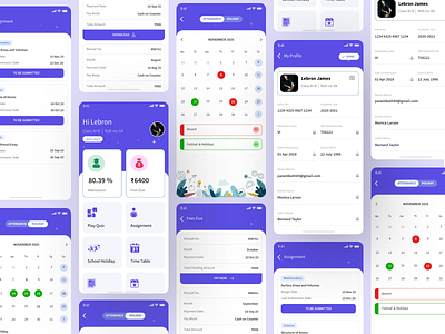 Skool Application Concept - Student Flow @dashboard @design @ui exploration mobile app mobile design mobile ui typography ui ux