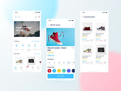 E Commerce App - Glassmorphism