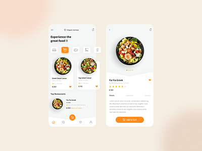 Food Order Application(concept) @design exploration images mobile app mobile design mobile ui typography ui ux