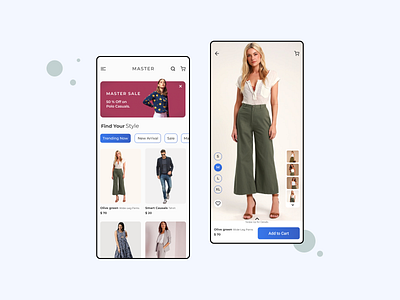 MASTER E-commerce App for Trend Clothes - Find Your Style