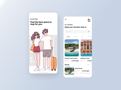 Travel App (concept) - Tripmode @design @ui exploration illustration mobile app mobile design typography