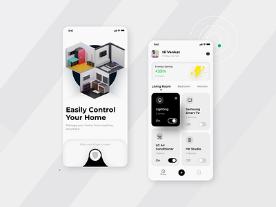 Smart Home - Mobile UI (Concept) @design @ui exploration illustration mobile app mobile design typography ui
