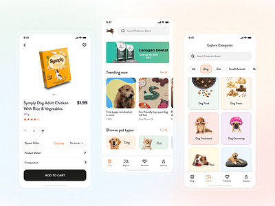 PET Care App - (Concept) @design @ui exploration mobile app mobile design typography ui