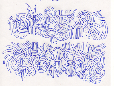 Untitled 2 illustration improvisation organic art paths pen