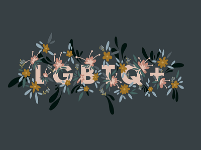 LGBTQ+ bi colorful colourful digitalart floral floralart gay lesbians lgbtq procreate queer trans