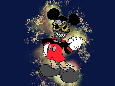 Disney + horror fusion 2d art colors designer digitalart digitaldrawing digitalillustrator disney flatdesign fusion mickey mickey mouse procreate
