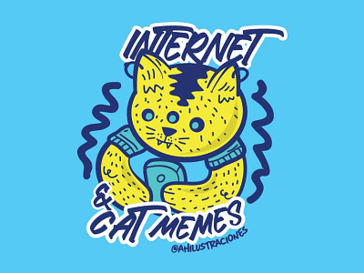 Cat memes ahilustraciones alanahaffar cat character characterdesign design diseño gráfico gatos graphicdesign illustration illustrator ilustración procreate ui