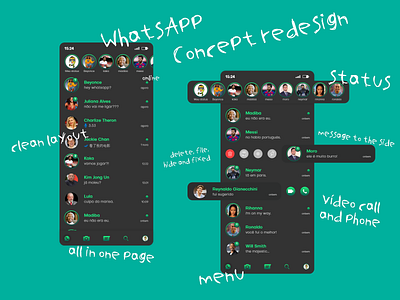 WhatsApp concept redesign concept redesign