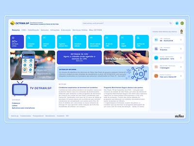 Concept Redesign for DETRAN São Paulo redesign site são paulo web