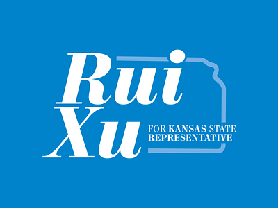 Rui Xu - Candidate for KS State Rep, District 25 blue blue wave branding collateral design democrat identity kansas logo political political campaign politics vote