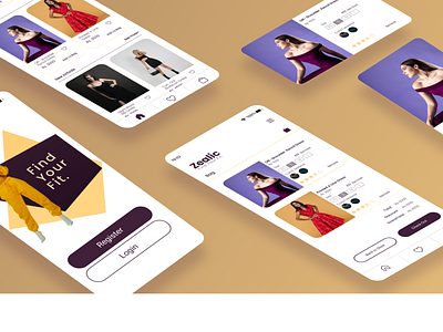 Zealic: E Commerce Website Mock design app design mobile online store ui