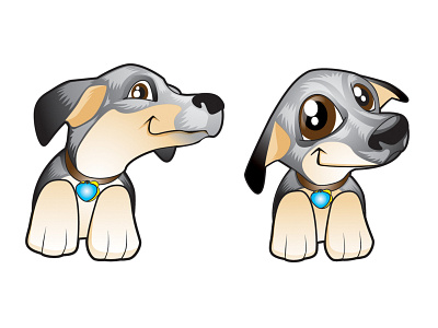 Happy Dog cartoon character cute animal cute art dog dog illustration illustration pet vector