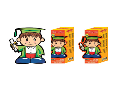 Cerebrofort Mascot & Packaging Design branding cartoon character character design design illustration mascot character mascot design packaging packaging design vector