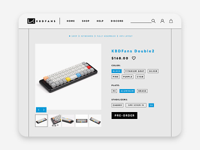 Daily UI #12 - E-Commerce Shop 100daychallenge dailyui e commerce shop interface keyboard ui website