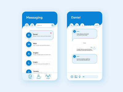 Daily UI #13 - Direct Messaging 100daychallenge application dailyui design direct messaging interface ui