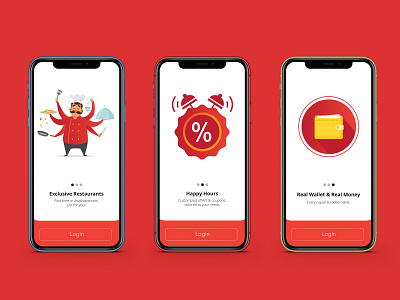 Bhojaa- food delivery app // In-app creatives branding illustration ui