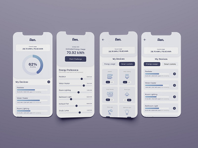 flen : energy saving app // research & design app ui ux