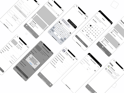 Mobile app wireframe for iOS devices ios mobileapp wireframe