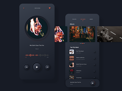 Skeumorphic Music Player appdesign dailyui minimalist music app music player musicplayer neumorphic sketch sketchapp skeumorphic uiux