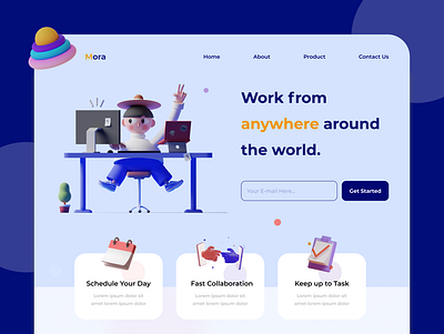 MORA Landing Page dailyui design figma uiux webdesign