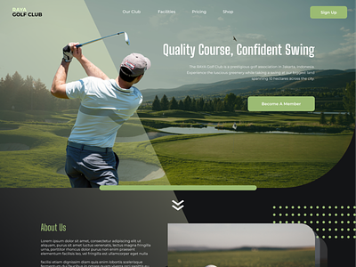 Golf Club Website dailyui design figma uiux webdesign