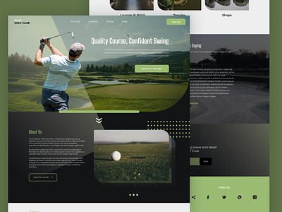 Golf Club Landing Page dailyui figma uiux webdesign