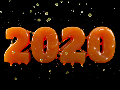Happy New Year 2020 Design 2020 2020 design 3d design 3d poster 3d typography advertise c4d cinema4d design happy new year happy new year 2020 poster typogaphy
