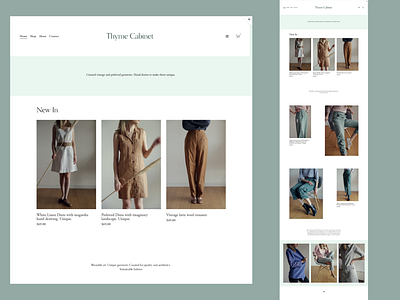 Thyme Cabinet landing page. Squarespace design squarespace squarespace design ui web webdesign website design