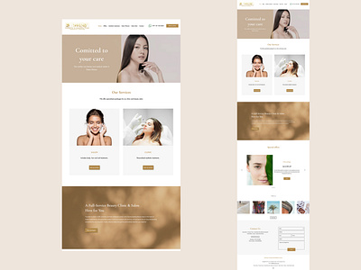 Wix design for Serenity beauty center