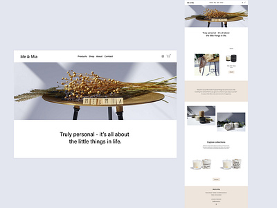 Me and mia Squarespace design ecommerce ecommerce design ecommerce shop squarespace squarespace design typography ui web webdesign website design