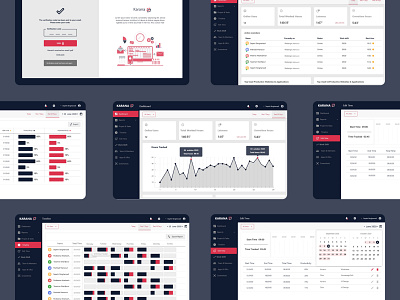 Time-management app charts dashboard product time management ui ux