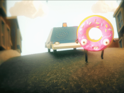 Donut Runs from Police 3d animation 3d character aftereffects cinema4d octanerender police rigging