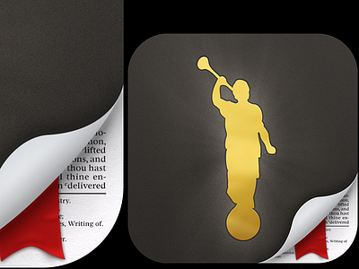 Gospel Library Next app curl gold gospel icon ios lds mormon ribbon scripture study