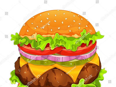 Classic beef cheeseburger recipe illustration vector. (hamburger anime beef burger cartoon cheeseburger draw fast food food illustration hamburger hamburger icon hamburger menu manga meal pork restaurant vector