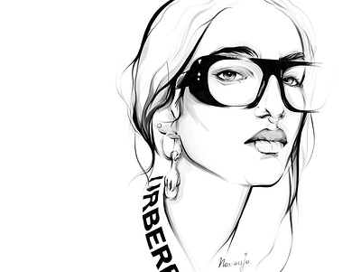 Burberry Sketch burberry fashion illustration fashion illustrator fashion sketch graphic simple sketch